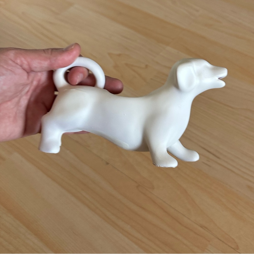White Ceramic Dog Gravy Boat or Creamer - Picture 2 of 8